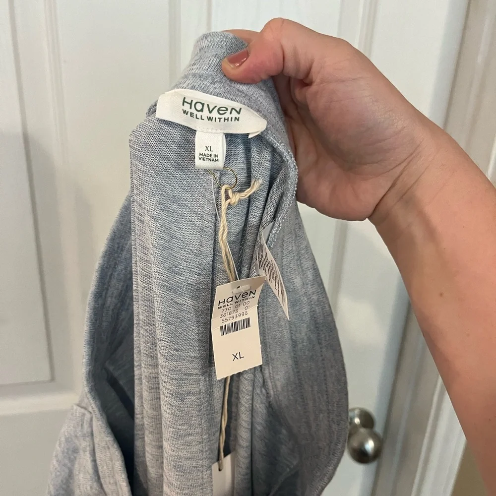 NWT Haven Well Within Sky Blue Matching Lounge Set Long Sleeve Quarter Zip Pants - Picture 12 of 12